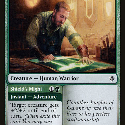 Garenbrig Carver // Shield's Might [Throne of Eldraine]