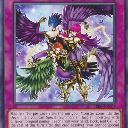 Harpie Lady Elegance [LED4-EN005] Rare