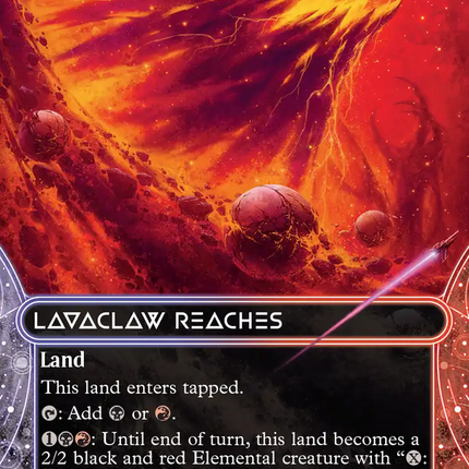 Lavaclaw Reaches (0112) (Borderless) (Galaxy Foil) [Edge of Eternities: Stellar Sights]