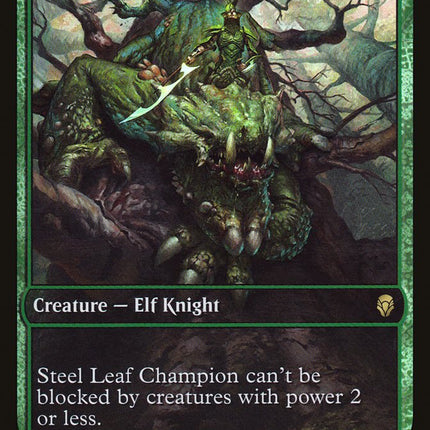 Steel Leaf Champion (Store Championship) (Full Art) [Dominaria Promos]