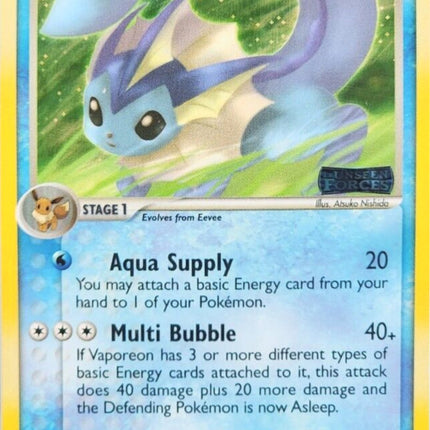 Vaporeon (19/115) (Stamped) [EX: Unseen Forces]