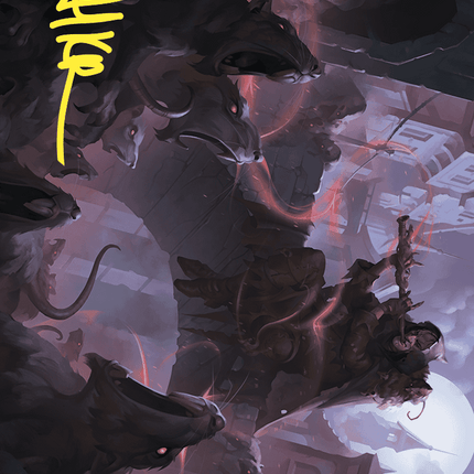 Gnawing Crescendo Art Card (Gold-Stamped Signature) [Wilds of Eldraine Art Series]
