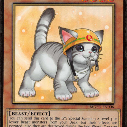 Rescue Cat (Alternate Art) [MGED-EN006] Gold Rare