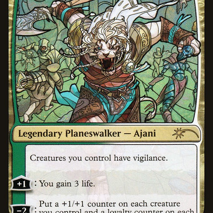 Ajani, the Greathearted (Stained Glass) [Secret Lair Drop Promos]