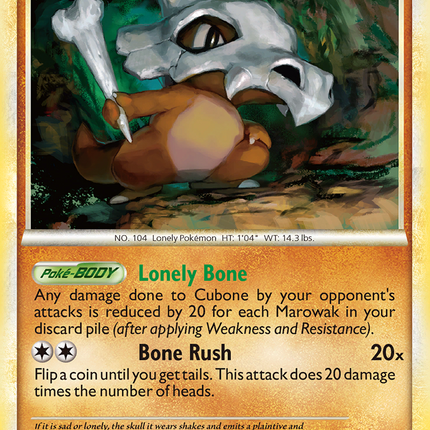 Cubone (60/102) [HeartGold & SoulSilver: Triumphant]