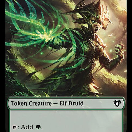 The Monarch // Elf Druid Double-Sided Token [Commander Masters Tokens]