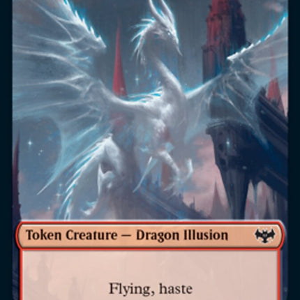 Blood // Dragon Illusion Double-Sided Token [Innistrad: Crimson Vow Tokens]