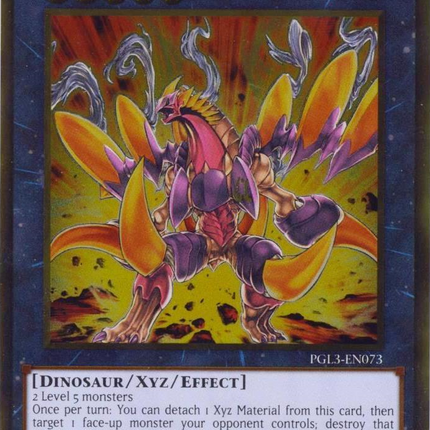 Number 61: Volcasaurus [PGL3-EN073] Gold Rare