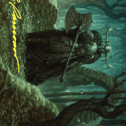Mosswood Dreadknight Art Card (Gold-Stamped Signature) [Wilds of Eldraine Art Series]