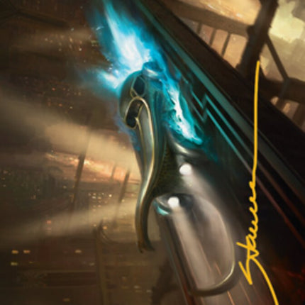 Run Out of Town Art Card (Gold-Stamped Signature) [Streets of New Capenna Art Series]