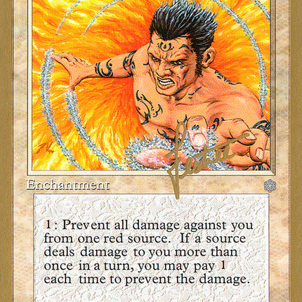 Circle of Protection: Red (Bertrand Lestree) (SB) (ICE) [Pro Tour Collector Set]