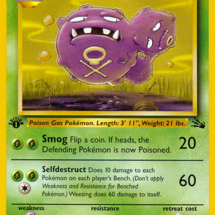 Weezing (45/62) [Fossil 1st Edition]
