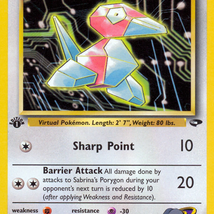 Sabrina's Porygon (98/132) [Gym Challenge 1st Edition]