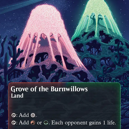 Grove of the Burnwillows (0152) (Borderless) (Galaxy Foil) [Edge of Eternities: Stellar Sights]