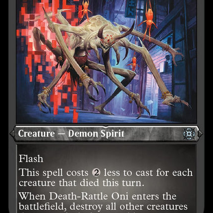 Death-Rattle Oni (Foil Etched) [March of the Machine: The Aftermath]