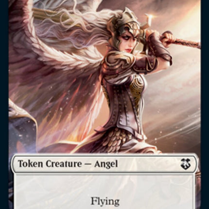 Angel // Saproling Double-Sided Token [Dungeons & Dragons: Adventures in the Forgotten Realms Commander Tokens]