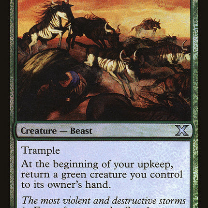 Stampeding Wildebeests (Premium Foil) [Tenth Edition]