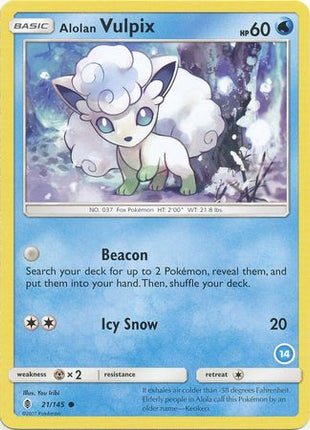 Alolan Vulpix (21/145) (Deck Exclusive #14) [Sun & Moon: Trainer Kit - Alolan Ninetales]