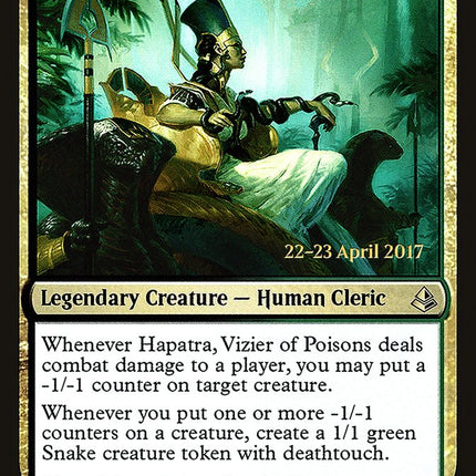 Hapatra, Vizier of Poisons [Amonkhet Prerelease Promos]