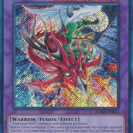 Elemental HERO Flame Wingman - Infernal Rage [BLMR-EN012] Secret Rare