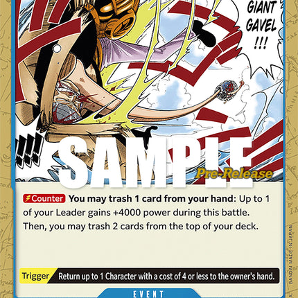 Gum-Gum Giant Gavel [Pillars of Strength Pre-Release Cards]