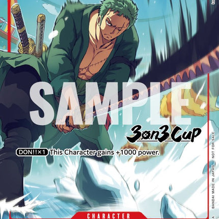 Roronoa Zoro (3-on-3 Cup) [Participant] [One Piece Promotion Cards]