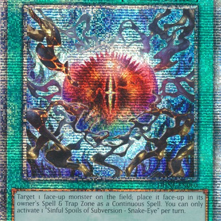Sinful Spoils of Subversion - Snake-Eye [DUNE-EN060] Quarter Century Secret Rare