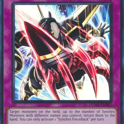 Synchro Forceback [DUNE-EN085] Super Rare
