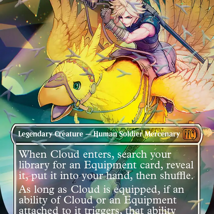 Cloud, Midgar Mercenary (Borderless) (Chocobo Track Foil) [FINAL FANTASY]