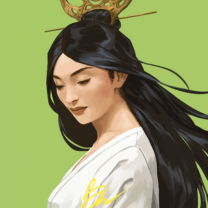 Azusa, Lost but Seeking Art Card (Gold-Stamped Signature) [Commander Masters Art Series]