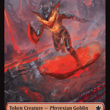 Cat (0027) // Phyrexian Goblin Double-Sided Token [Foundations Tokens]
