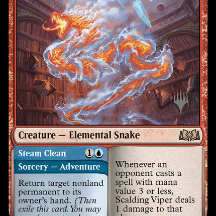 Scalding Viper // Steam Clean (Promo Pack) [Wilds of Eldraine Promos]