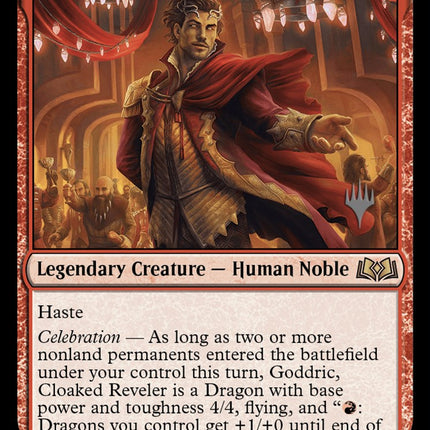 Goddric, Cloaked Reveler (Promo Pack) [Wilds of Eldraine Promos]