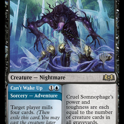 Cruel Somnophage // Can't Wake Up (Promo Pack) [Wilds of Eldraine Promos]