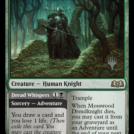 Mosswood Dreadknight // Dread Whispers (Promo Pack) [Wilds of Eldraine Promos]