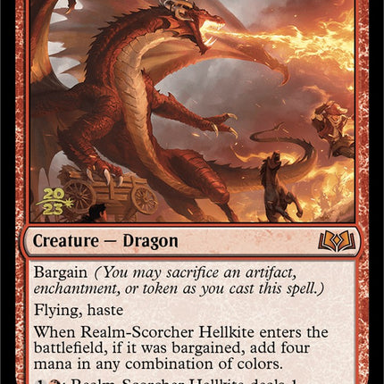 Realm-Scorcher Hellkite [Wilds of Eldraine Prerelease Promos]