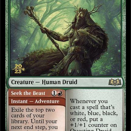 Questing Druid // Seek the Beast [Wilds of Eldraine Prerelease Promos]