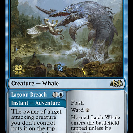 Horned Loch-Whale // Lagoon Breach [Wilds of Eldraine Prerelease Promos]