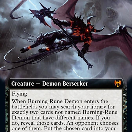 Burning-Rune Demon (Extended Art) [Kaldheim]