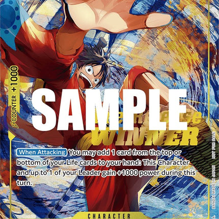 Monkey.D.Luffy (Pre-Release Tournament) [Winner] [One Piece Promotion Cards]