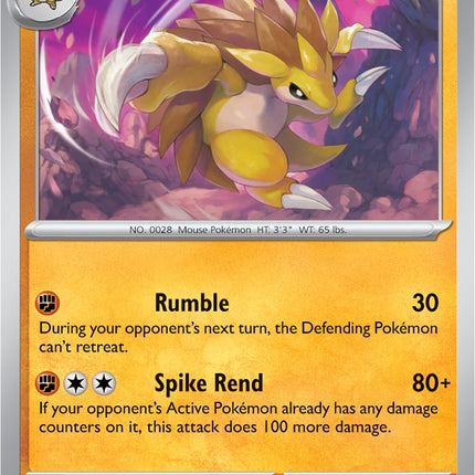 Sandslash (028/165) [Scarlet & Violet 151]