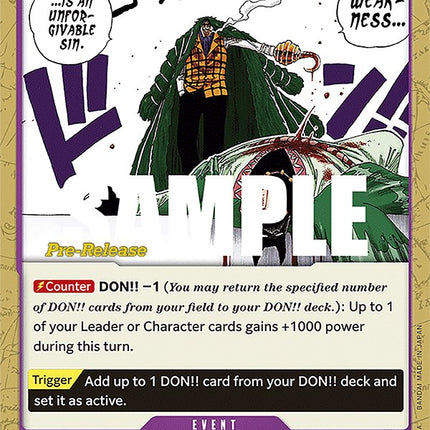 Weakness...Is an Unforgivable Sin. [Kingdoms of Intrigue Pre-Release Cards]