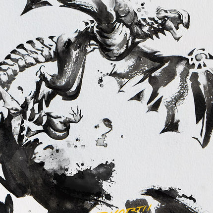 Quicksilver Fisher Art Card (Gold-Stamped Signature) [Phyrexia: All Will Be One Art Series]