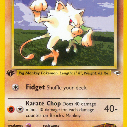 Brock's Mankey (68/132) [Gym Heroes 1st Edition]