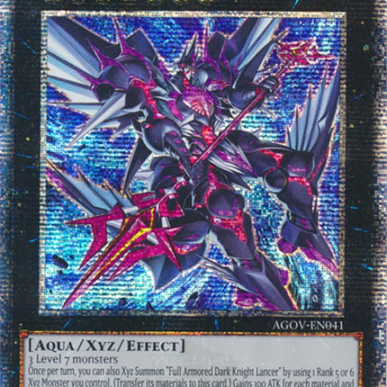 Full Armored Dark Knight Lancer (Quarter Century Secret Rare) [AGOV-EN041] Quarter Century Secret Rare