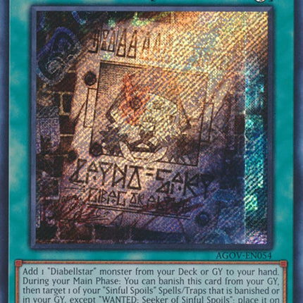 WANTED: Seeker of Sinful Spoils [AGOV-EN054] Secret Rare