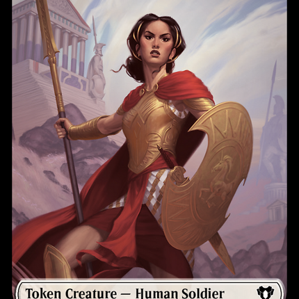 Human Soldier // Elemental (0025) Double-Sided Token [Commander Masters Tokens]