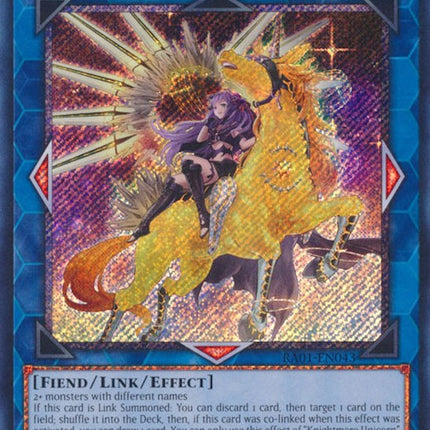 Knightmare Unicorn (Alternate Art) [RA01-EN043] Platinum Secret Rare