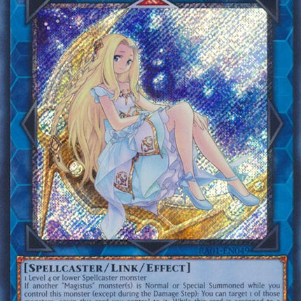 Artemis, the Magistus Moon Maiden [RA01-EN049] Platinum Secret Rare