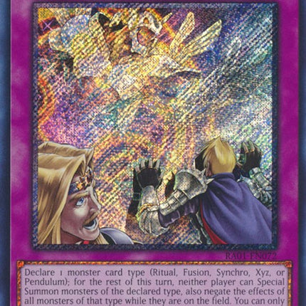 Dimensional Barrier [RA01-EN072] Platinum Secret Rare